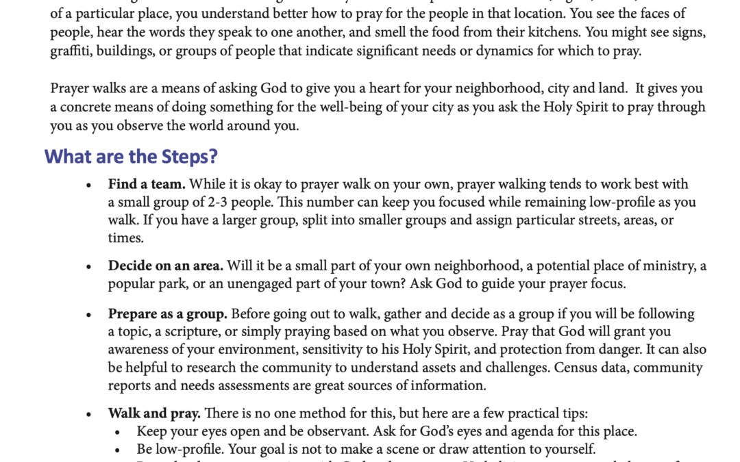 Prayer Walking